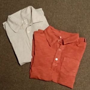 2 Collared polo shirts - Size Med 7/8